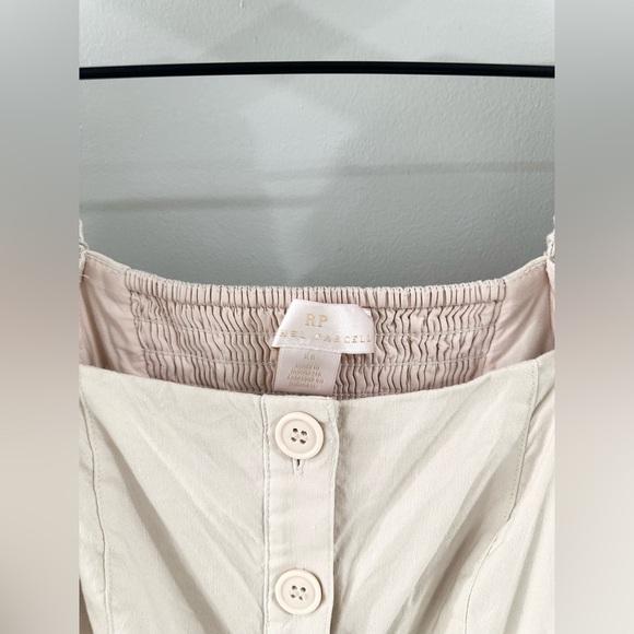 Rachel Parcell Button Front Puff Sleeve Dress Khaki Size XS - Picture 5 of 6